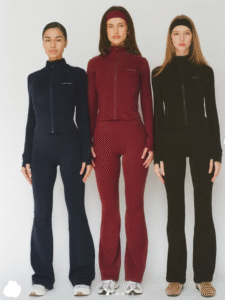 Layere 95% organic cotton and 5% spandex activewear designed for breathable, toxin-free movement during workouts